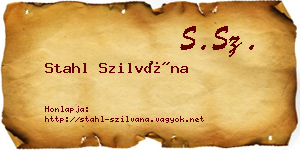 Stahl Szilvána névjegykártya